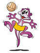 Illustration: Otter Serving Ball Otter Serving Ball
