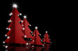 Weihnachtsbäume rot