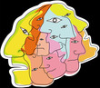 face (ego and soul) - abstract art