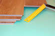 ruler and laminate on substrate