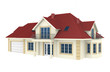 3d house isolated on white background. 3d house isolated on white background.