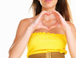 Woman making a heart sign
