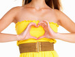 Woman making a heart sign