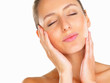 Relaxed woman with eyes closed