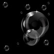A transparent soap bubble background design