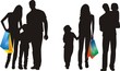 Silhouettes of family