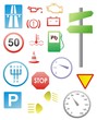 Vector: Transport signs set Transport signs set