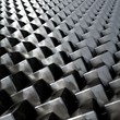 3D render bitmap - brushed metal cube structure