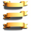 3D render bitmap - shiny dark gold ribbon on white 3D render bitmap - shiny dark gold ribbon on white