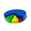 business pie graph on white
