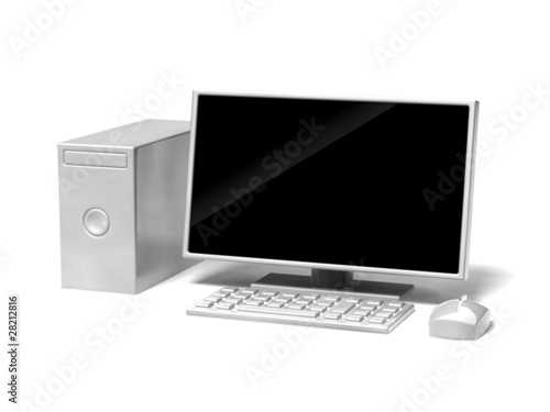 desktop computer icon. desktop computer icon on white background