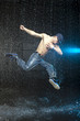 Dancer in aqua studio