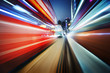Futuristic motion blur on night city background Futuristic motion blur on night city background