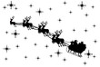 santa claus driving in a sledge