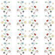 Illustration of vector with flowers and ladybirds