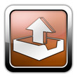 Bronze Glossy Square Icon "Upload"