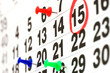 page of calendar showing date of today