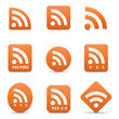 RSS feed icons set