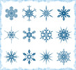 collection of beautiful snowflakes (Snowflakes set)
