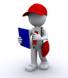 3d character writing in notepad 3d character writing in notepad
