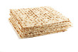 Jewish Passover holiday ritual food - matza on white background