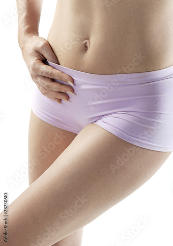Photo: femme aux problèmes de taille ventre plat femme aux problèmes de taille ventre plat