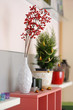 Christmas decoration close-up in a living room