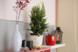 Christmas decoration close-up in a living room