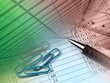 Rulers, pen and paper-clips