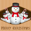 merry christmas card with snow man merry christmas card with snow man
