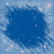 Frame with snowflakes and frosty patterns Frame with snowflakes and frosty patterns