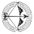 Zodiac Wheel with sign of Sagittarius