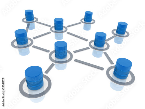 Illustration: render of a database cluster concept render of a database cluster concept