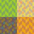 Pattern from orange segments of four different colors