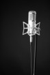 Microphone on the black background