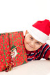 Christmas boy and present
