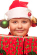 Christmas boy and present