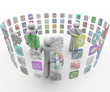People Choose Apps on Projected Touch Screen Walls