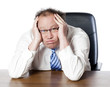 lassitude burn-out d'homme manager au bureau