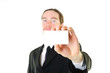 Businessman with a business card