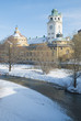 Volksbad and River in Winter Volksbad and River in Winter