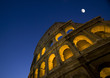 Rome - Night View of Colosseum and the Moon