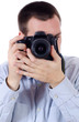 Photographer ready to shoot
