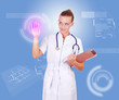 Young nurse in white uniform