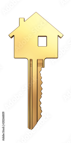 Illustration: Golden House Key - Mortgage symbol Golden House Key - Mortgage symbol