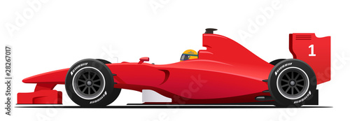 Vector: Formula race red detailed car Formula race red detailed car