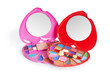 Make-up set isolated on the white background