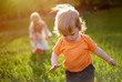 The first steps of the kid.