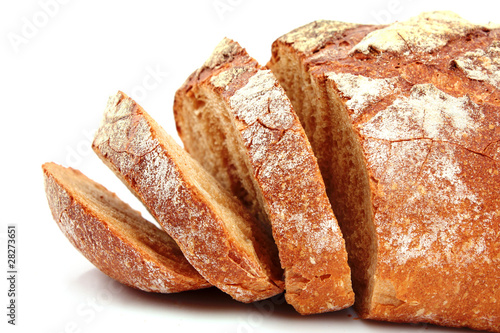 Foto: Bread isolated on white Bread isolated on white