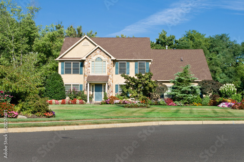 Photo: Nicely Landscaped One Family Home Suburban Philadelphia PA USA Nicely Landscaped One Family Home Suburban Philadelphia PA USA
